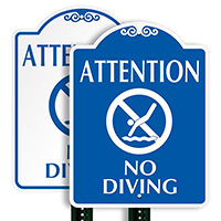 No Diving Allowed SignatureSign