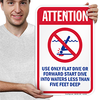 Attention Only Flat Or Forward Dive Signs