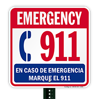 Emergency 911 Sign