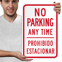 No Parking Prohibido Estacionar Signs