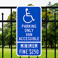 California Combination Handicap Van Accessible Signs