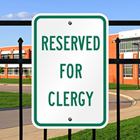 Reserved Clergy Signs