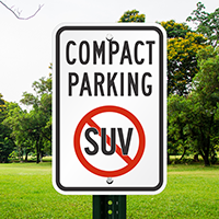 Compact Parking With No Suv Symbol Signs