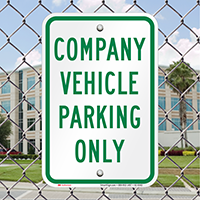 Company Vehicle Parking Only Signs
