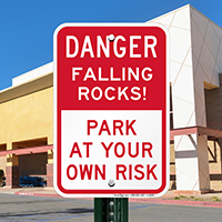 Danger Falling Rocks Signs
