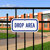 Drop Area Golf Recreation Signs