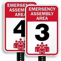 Emergency Assembly Point  Area 3 Sign