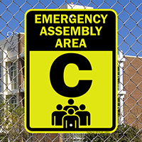 Emergency Assembly Point  Area C Sign