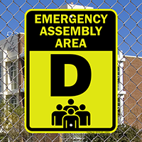 Emergency Assembly Point  Area D Sign