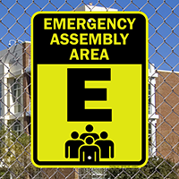 Emergency Assembly Point  Area E Sign