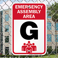 Emergency Assembly Point  Area G Sign