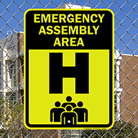 Emergency Assembly Point  Area H Sign