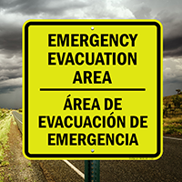 Emergency Evacuation Area Sign