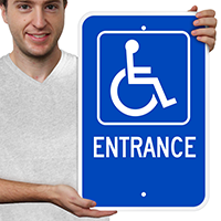 Entrance ADA Handicapped Signs
