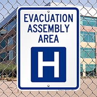 Evacuation Assembly Area H Sign