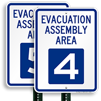 Evacuation Assembly Area 4 Sign