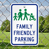 Family Friendly Parking Signs