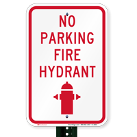 No Parking Fire Hydrant (graphic) No Parking Signs