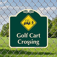 Golf Cart Crossing Signature Sign