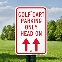 Golf Cart Parking Only Signs