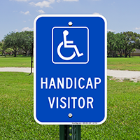 Handicap Visitor Signs (With Graphic)