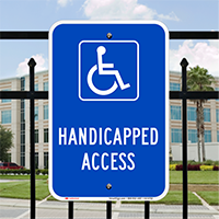 Handicapped Access Parking Lot Signs