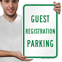 Guest Registration Parking Signs