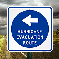 Evacuation Route Arrow Sign