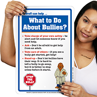 What To Do About Bullies? McGruff Sign