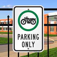 Motorcycle Parking Only Signs