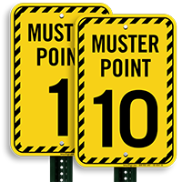 Muster Point Number 10 Sign