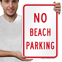 NO BEACH PARKING Signs