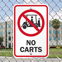 No Carts Signs