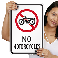 No Motorcycles Signs