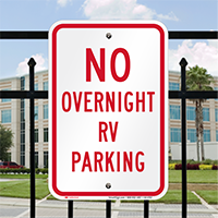 No Overnight RV Parking Signs
