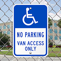 No Parking Van Access Only Signs (with Graphic)