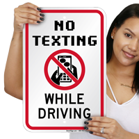 Cell Phone Use Driving Sign