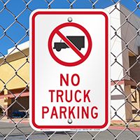 No Truck Parking Signs with Symbol
