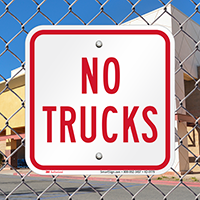 No Trucks On Driveway Signs