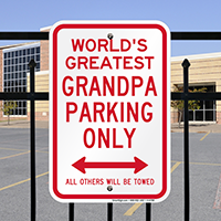 World's Greatest Grandpa Parking Signs