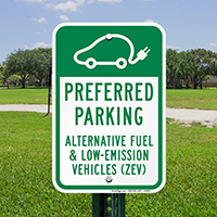 Preferred Parking Alternate Fuel & Low-Emission Vehicles Signs