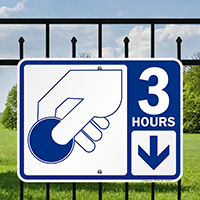 3 Hour Pay Parking Signs with Symbol