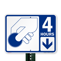 4 Hour Pay Parking Signs with Symbol