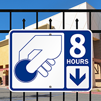 8 Hour Pay Parking Signs with Symbol