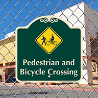 Pedestrian and Bicycle Crossing Signature Sign