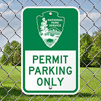 Permit Parking Only National Park Service Signs