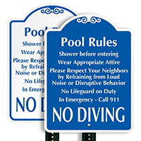 Shower Before Entering Pool Rules Sign