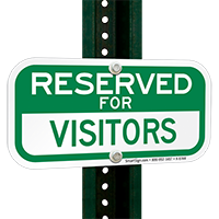 RESERVED FOR VISITORS Signs