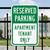 Reserved Parking Apartment Tenant Only Signs