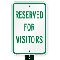 Reserved Parking For Visitors Signs
